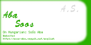 aba soos business card